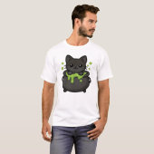 かわいいハロウィン黒猫クラシックTシャツ Tシャツ (正面フル)