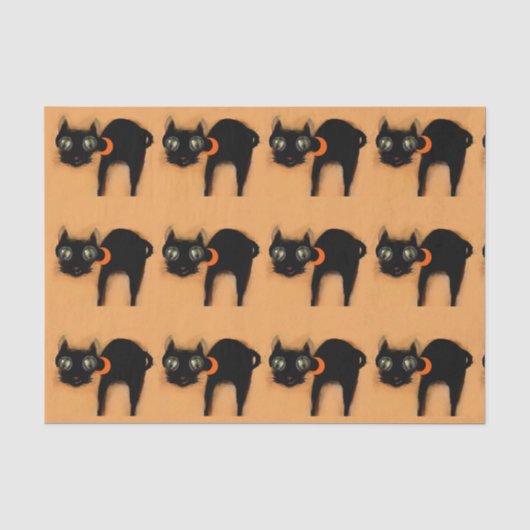 かわいいハロウィン黒猫ティッシュペーパー 薄葉紙 (正面)