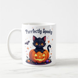 かわいいハロウィン黒猫パンプキンマグ コーヒーマグカップ