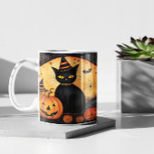 かわいいハロウィン黒猫23マグカップ コーヒーマグカップ