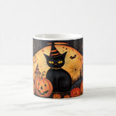 かわいいハロウィン黒猫23マグカップ コーヒーマグカップ (中央)