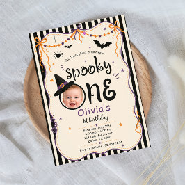 かわいいハロウィン1歳の誕生日 招待状