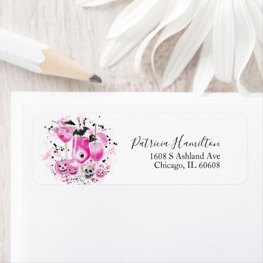 かわいいハロウィン カクテル ラベル (インサイチュ)