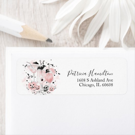 かわいいハロウィン カクテル ラベル ブライダル シャワー ラベル (インサイチュ)