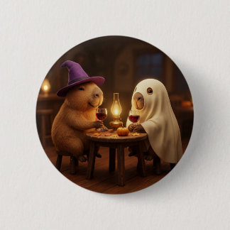 かわいいハロウィン カピバラ デートの夜 バッジ ピン