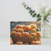 かわいいハロウィン カボチャ ポストカード (スタンド正面)