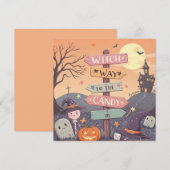 かわいいハロウィン - キャンディへの魔法の道 シーズンカード (正面/裏面)
