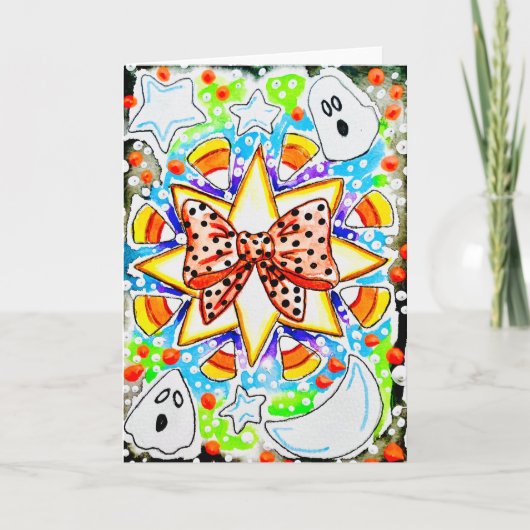 かわいいハロウィン キャンディコーン カード (正面)