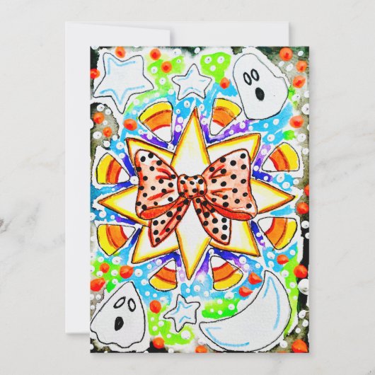 かわいいハロウィン キャンディコーン カード (正面)