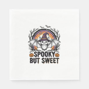 かわいいハロウィン コウモリ ビンテージ 彫刻 スプーキー Tシャツ スタンダードランチョンナプキン