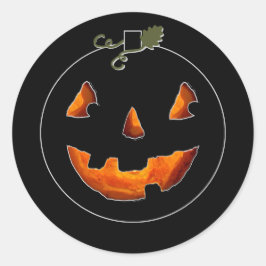 かわいいハロウィン・ジャックオーランタン ラウンドシール