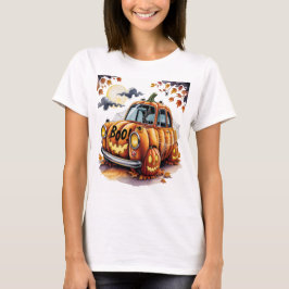 かわいいハロウィン・ジャック・オ・ランタン・パンプキンカー・スプーキー Tシャツ