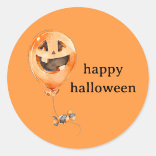 かわいいハロウィン・ジャック・オ・ランタン ラウンドシール