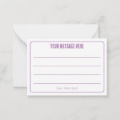 かわいいハロウィン タイポグラフィ ライン ミニカード ノートカード (裏面)