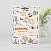 かわいいハロウィン トリック オア トリート 招待状 (スタンド正面)