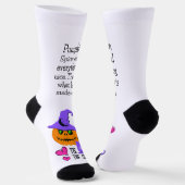 かわいいハロウィン・パンプキンスパイスシーズンの靴下 ソックス (傾斜あり)