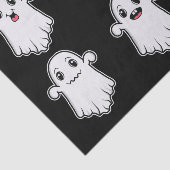 かわいいハロウィン ブラック 様々な表情の幽霊 薄葉紙 (詳細)