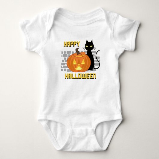 かわいいハロウィン ベビーボディスーツ (正面)