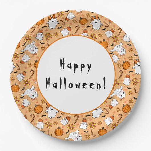 かわいいハロウィン ペーパープレート (正面)
