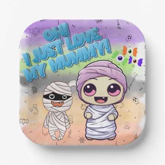 かわいいハロウィン！👻 ペーパープレート (正面)