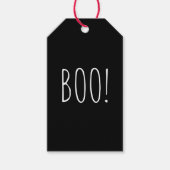 かわいいハロウィン モノクロ ミニマル シンプル boo ギフトタグ (正面)