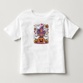 かわいいハロウィン | 幸せなオバケとカボチャ トドラーTシャツ