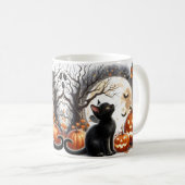 かわいいハロウィン 猫 かぼちゃ おばけ マグカップ (正面右)