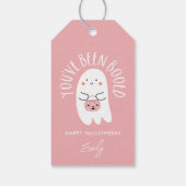 かわいいハロウィーンあなたがブーイングされたラベル ギフトタグ (裏面)