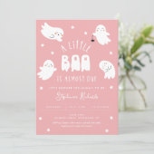 かわいいハロウィーンかわいい幽霊ベビーシャワー招待状 招待状 (スタンド正面)