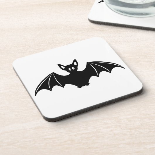 かわいいハロウィーンこうもり漫画 コースター (左側)