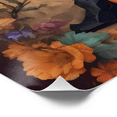 かわいいハロウィーンこうもりhb1光沢ポスター ポスター (コーナー)