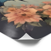 かわいいハロウィーンこうもりhb5光沢ポスター ポスター (コーナー)