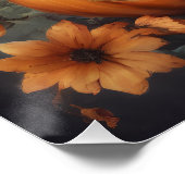 かわいいハロウィーンこうもりhb7光沢ポスター ポスター (コーナー)