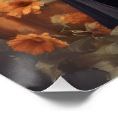 かわいいハロウィーンこうもりhb8光沢ポスター ポスター (コーナー)