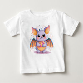 かわいいハロウィーンこうもりTシャツ ベビーTシャツ