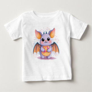 かわいいハロウィーンこうもりTシャツ ベビーTシャツ