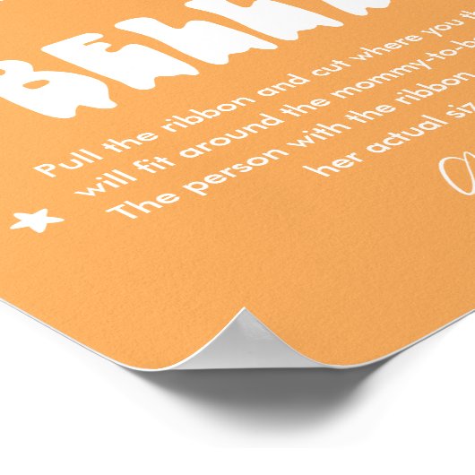 かわいいハロウィーンどのように大きい彼女の腹ベビーゲーム ポスター (角)