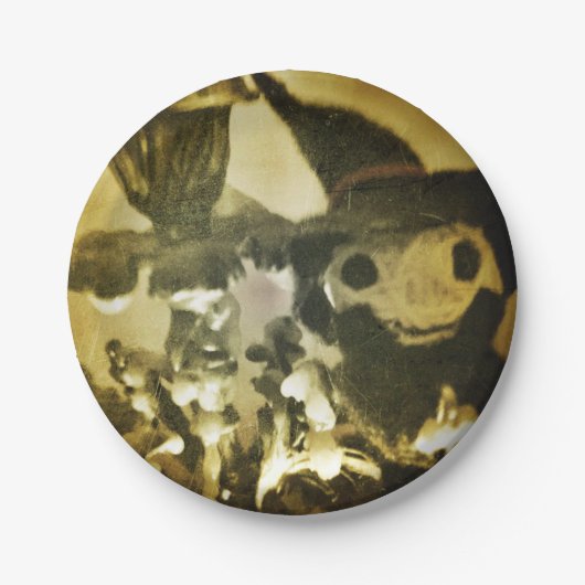 かわいいハロウィーンのウィッチブードゥードールプレート ペーパープレート (正面)