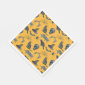 かわいいハロウィーンのオールオーバーデザインナプキンス スタンダードランチョンナプキン (角)