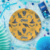 かわいいハロウィーンのオールオーバーデザイン紙プレート ペーパープレート (パーティー)