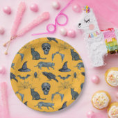 かわいいハロウィーンのオールオーバーデザイン紙プレート ペーパープレート (パーティー)