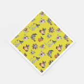 かわいいハロウィーンのオールオーバーデザイン スタンダードランチョンナプキン (角)