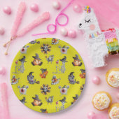 かわいいハロウィーンのオールオーバーデザイン ペーパープレート (パーティー)