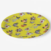 かわいいハロウィーンのオールオーバーデザイン ペーパープレート (アングル)