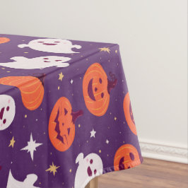 かわいいハロウィーンのカボチャと幽霊 テーブルクロス