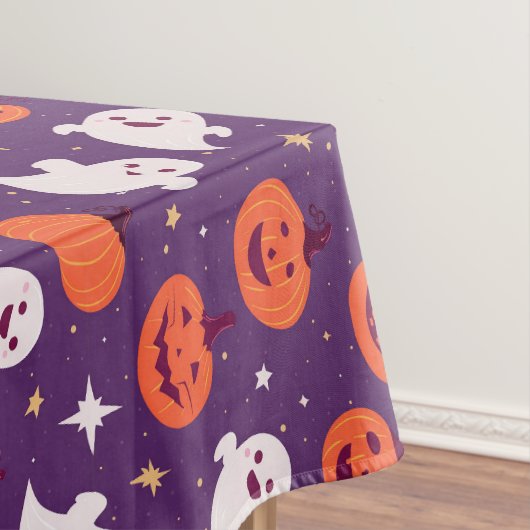 かわいいハロウィーンのカボチャと幽霊 テーブルクロス (インサイチュ)