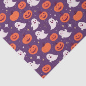 かわいいハロウィーンのカボチャと幽霊 薄葉紙 (詳細)