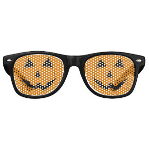 かわいいハロウィーンのカボチャのちょうちんのハローウィンパーティの レトロサングラス