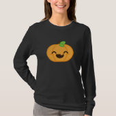 かわいいハロウィーンのカボチャのちょうちんカボチャ服 Tシャツ (正面)