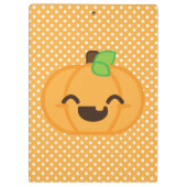 かわいいハロウィーンのカボチャのちょうちんパンプキンクリップボード クリップボード (裏面)